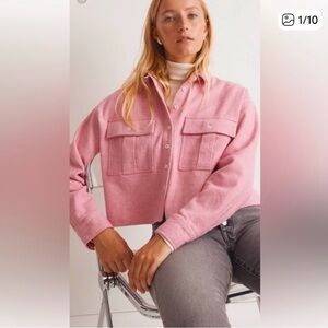 Madewell Flannel Cropped Cargo Jacket